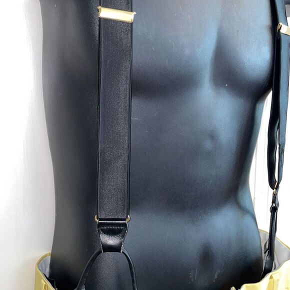 Black & maroon suspenders - Picture 5 of 7